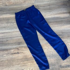 Theory silk blue pants